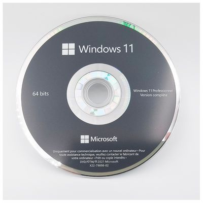 Echte Windows 11 Pro OEM DVD Franse editie 64-bits System Builder licentie voor bedrijven