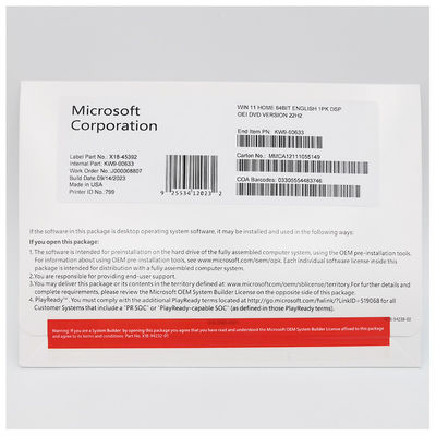Windows 11 Home OEM-licentietype met 4 GB RAM en 64 GB opslagruimte In het Engels
