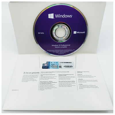 Windows 10 Pro OEM 64Bit System Builder DVD - Multi-Language (Eng/Fr/De/Es/It) Online activering