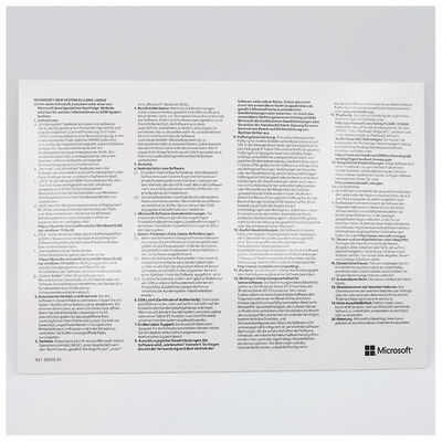 Windows 11 Pro OEM DVD (Duits) Authentieke Microsoft 64-bit System Builder Licentie