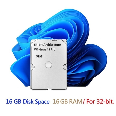 64-bits Architectuur Windows 11 Pro OEM 16 GB Schijfruimte 1 GB RAM Voor 32-bits