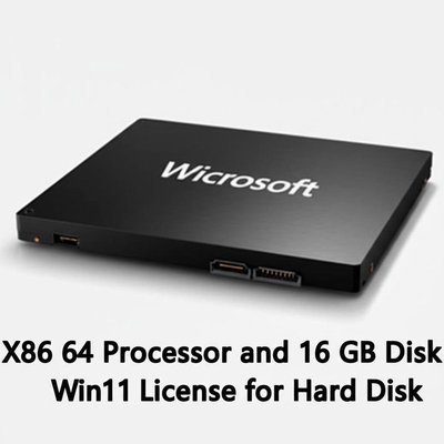 X86 64-processor en 16 GB schijfruimte Win11-licentie voor harde schijf