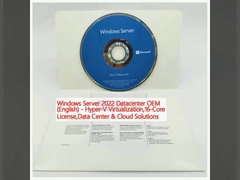 Windows Server 2022 Datacenter OEM (Engels) - Hyper-V Virtualisatie, 16-Core Licentie, Data Center & Cloud Solutions