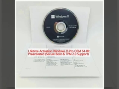 Levenslange activering Windows 11 Pro OEM 64-bits voorgeactiveerd (Secure Boot & TPM 2.0-ondersteuning)